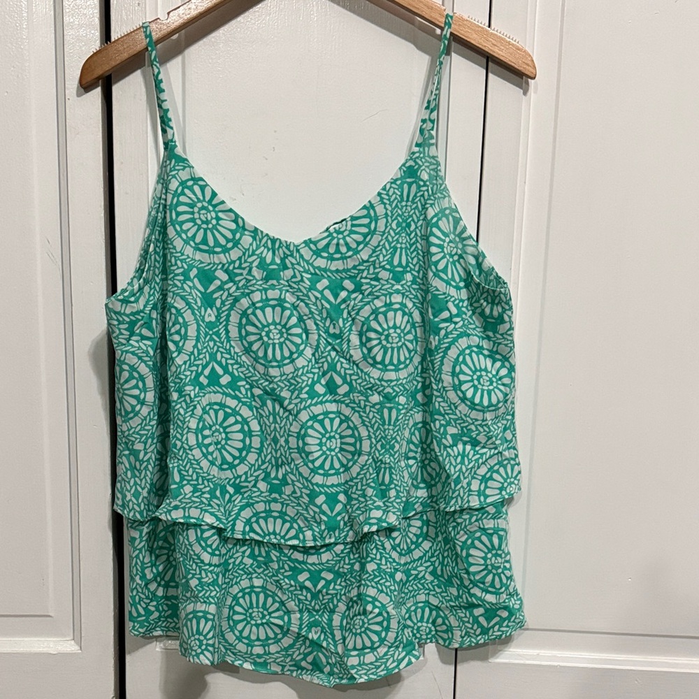 Annabella Turquoise Floral Camisole